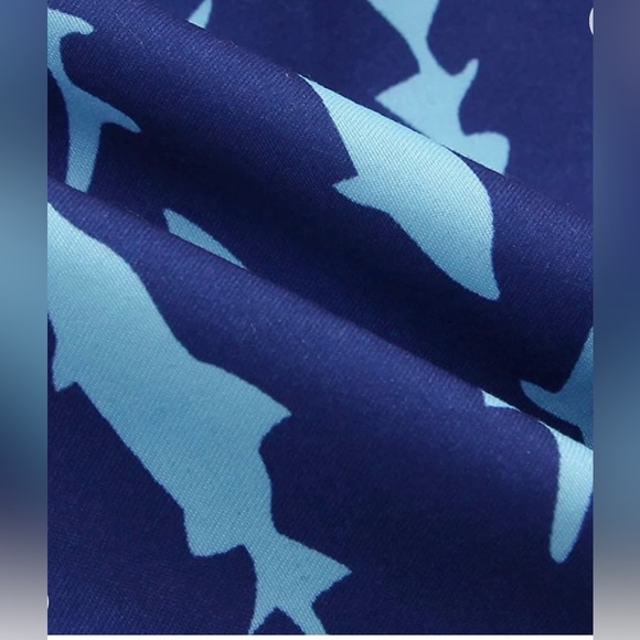 NWOT Shark Print Swim Trunks Quick Dry Bathing suit Elastic Waist 24 inches - Picture 10 of 10